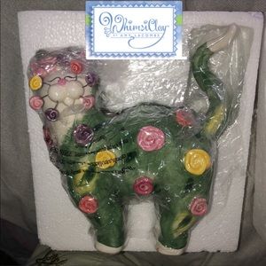 Whimsiclay ceramic cat by Amy lacombe rosette